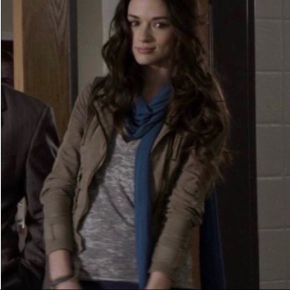 Guess Celebrity Jacket Teen Wolf Allison Argent S-S Tan Crop Vintage Rare - Picture 10 of 10